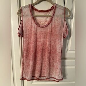 Women’s Dear John, American classic cold sleeve, sheer pink top